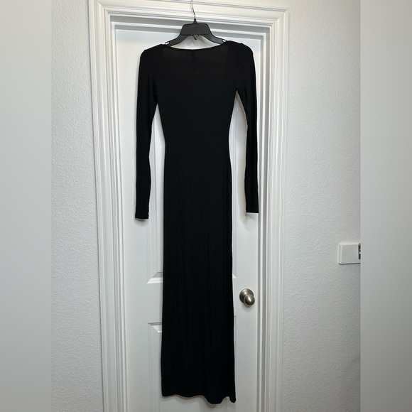 SKIMS Soft Lounge Long sleeve Dress Size med. in Onyx Black NWT Tik Tok Famous - Picture 4 of 7
